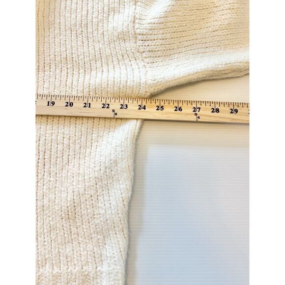 Pilcro Anthropologie Sweater Size L Cream Cowl Neck Oversized Thick Knit Cozy - Picture 9 of 10